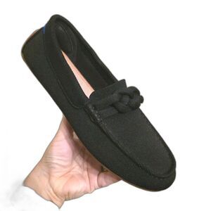 Women's Rothy's The Braid Driver Loafers, Style 183-003 Color: Black - Size: 8.5